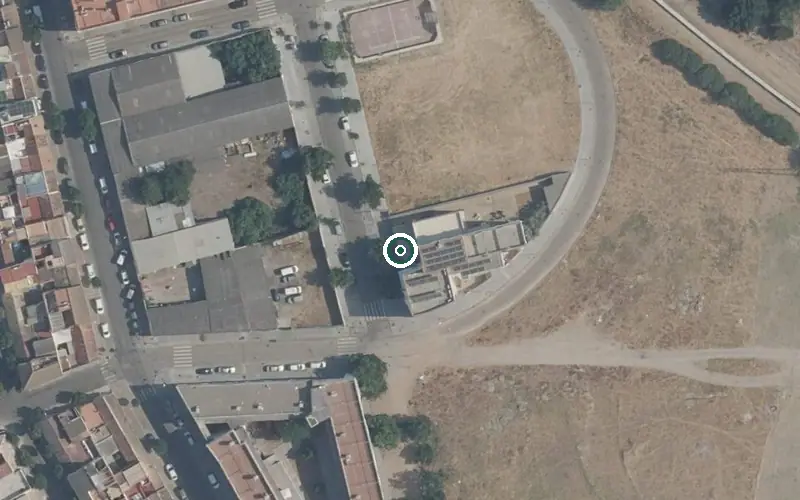 Vista aérea de la ubicación de Residencia para Personas Mayores San Pablo