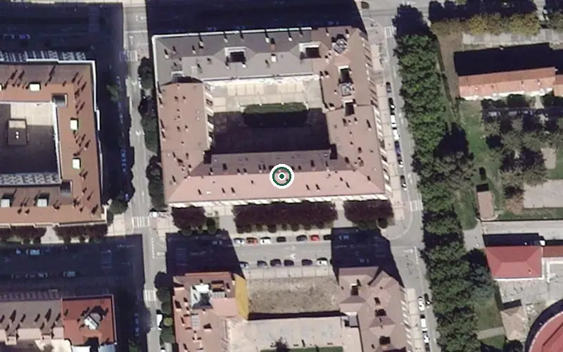Vista aérea de la ubicación de Residencia Personas Mayores Parralillos