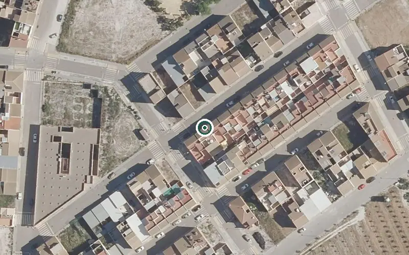 Vista aérea de la ubicación de Centro de Día para Mayores Municipal de Casariche