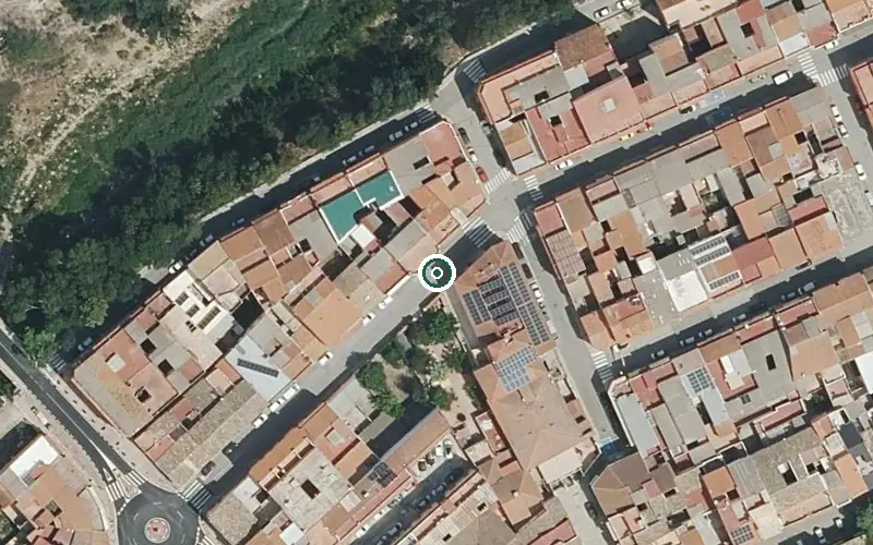 Vista aérea de la ubicación de Residencia P.m.d. la Milagrosa Moixent