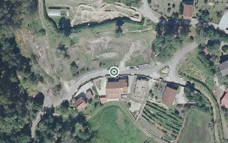 Vista aérea de la ubicación de Fogar Residencial Xardin Castro Lar