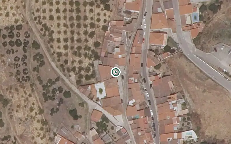 Vista aérea de la ubicación de Pisos Tutelados de Feria