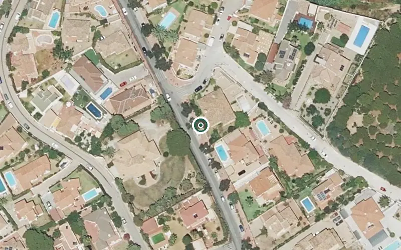 Vista aérea de la ubicación de Vivienda Tutelada Domer Oasis