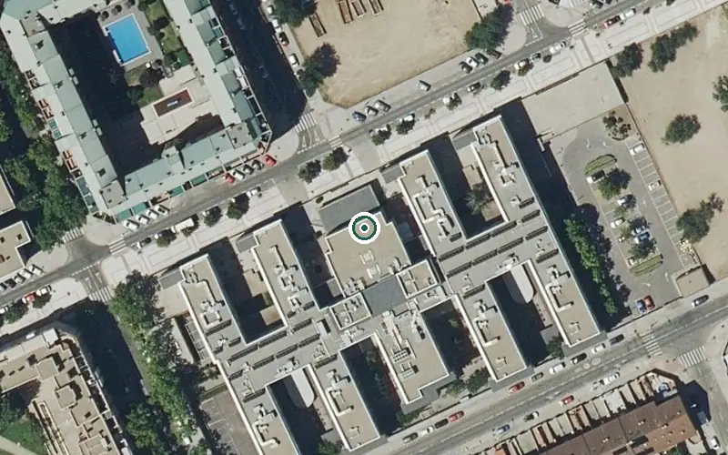 Vista aérea de la ubicación de Residencia Adolfo Suárez
