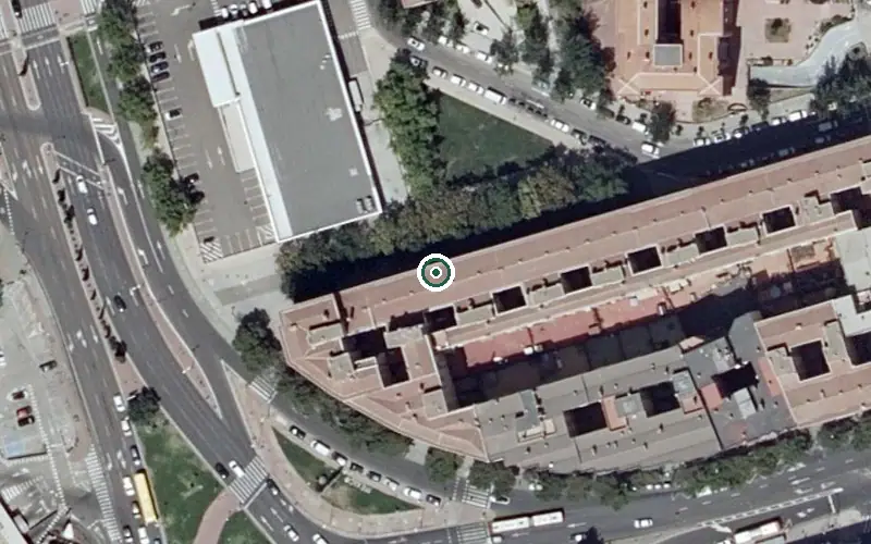 Vista aérea de la ubicación de Centro de Día los Enlaces