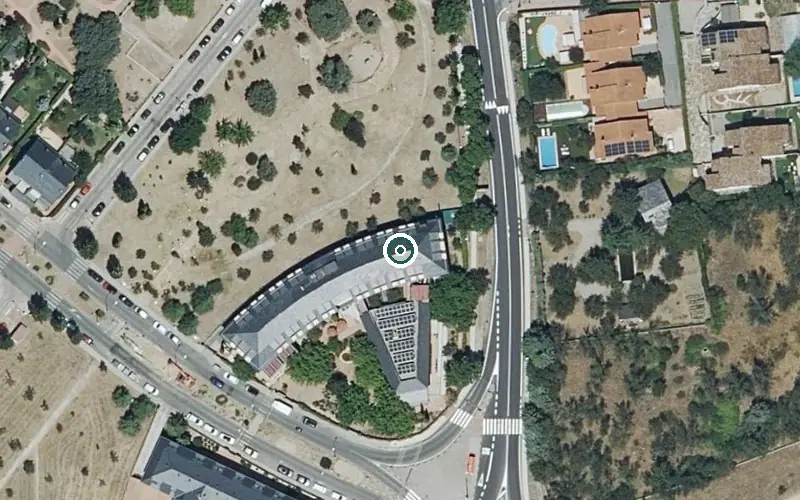 Vista aérea de la ubicación de Residencia Los Llanos Vital