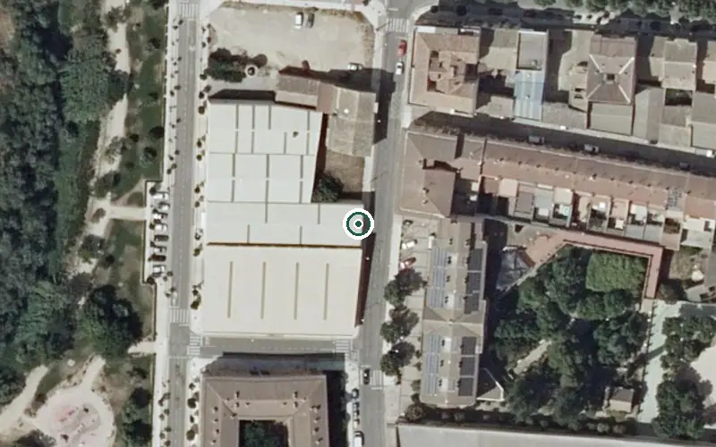 Vista aérea de la ubicación de Residencia de Ancianos Villa de Ejea