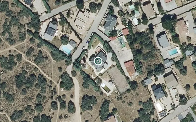 Vista aérea de la ubicación de Residencia Virgen de la Peña