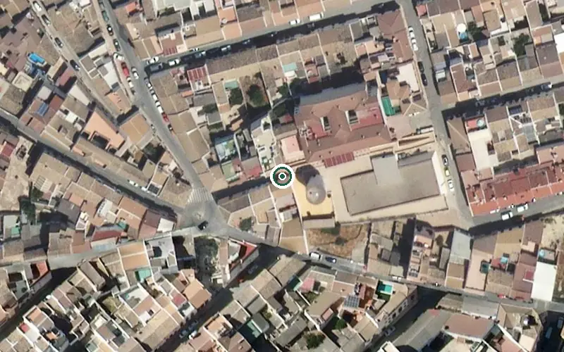 Vista aérea de la ubicación de Centro de Día para Mayores Virgen de Alharilla
