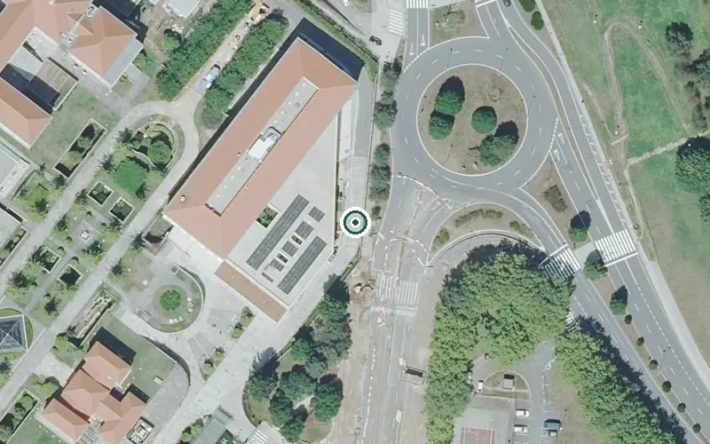Vista aérea de la ubicación de Centro de Día para Persoas Maiores Agadea