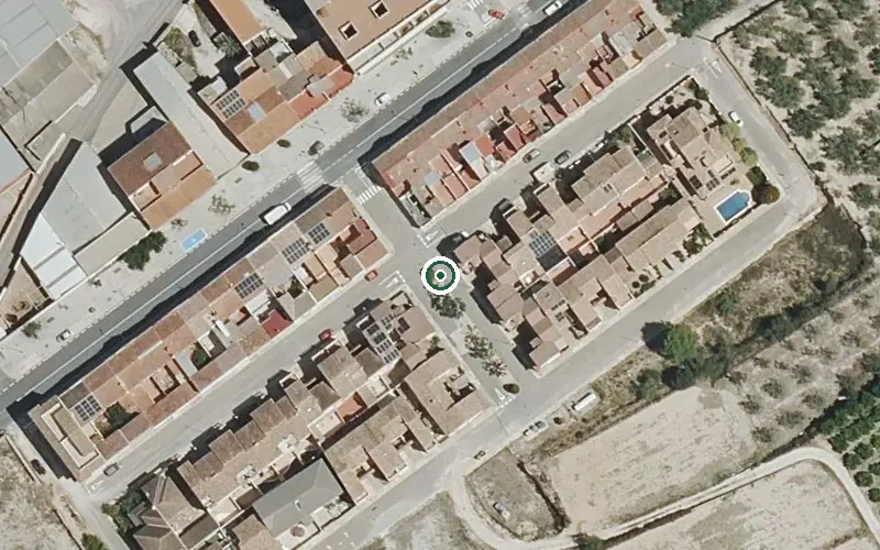 Vista aérea de la ubicación de Centro de Día Personas Mayores Dependientes San Rafael