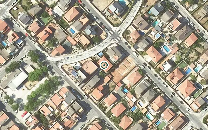 Vista aérea de la ubicación de Tres Magnolias Residencial