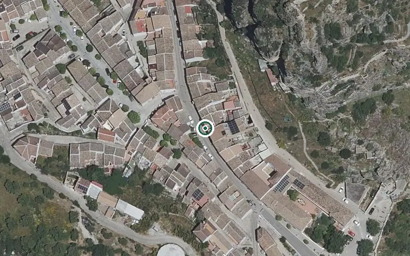 Vista aérea de la ubicación de Centro Residencial para Mayores Virgen de los Dolores