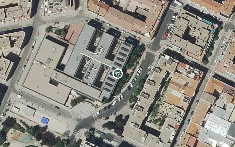 Vista aérea de la ubicación de Residencia Isabel la Católica