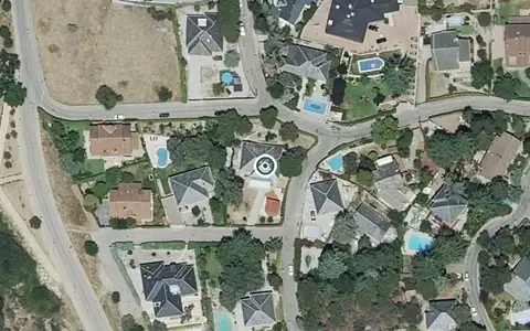 Vista aérea de la ubicación de Residencia Los Claveles