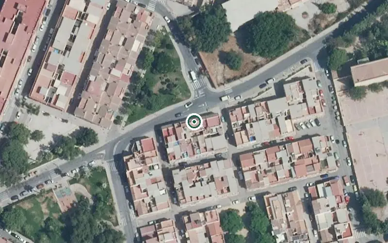 Vista aérea de la ubicación de Centro Residencial Santa Amelia