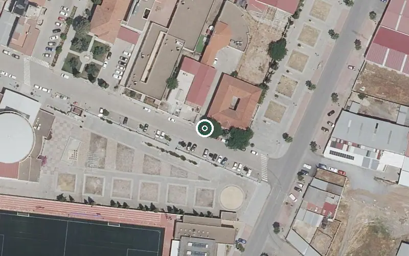Vista aérea de la ubicación de Centro de Día para Mayores El Carmen