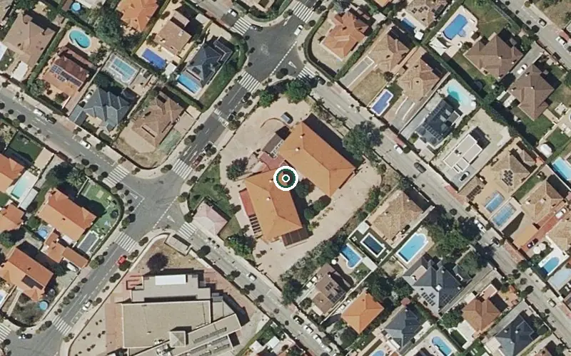 Vista aérea de la ubicación de Residencia Peñas Albas