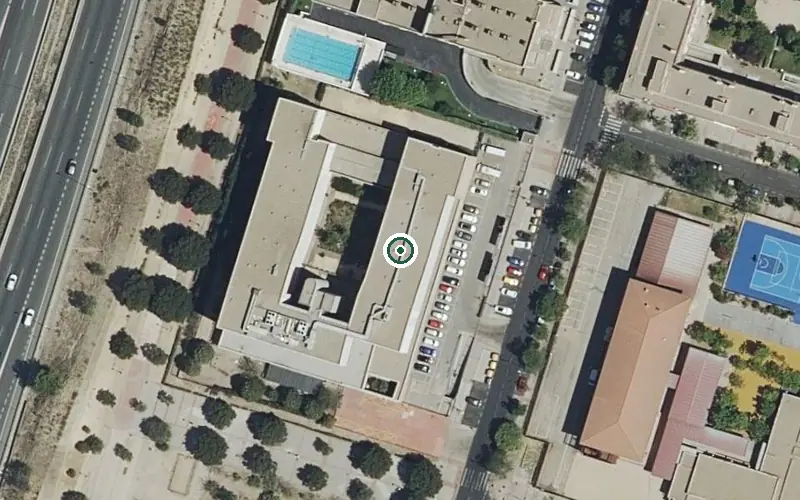 Vista aérea de la ubicación de Residencia Amavir Valdebernardo (Plan Velocidad)