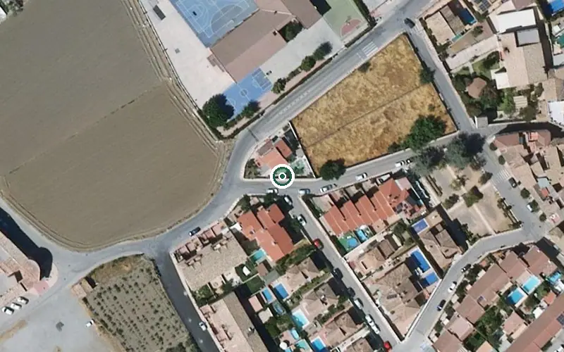 Vista aérea de la ubicación de Centro Residencial para Mayores Fundación Encarnación y San José
