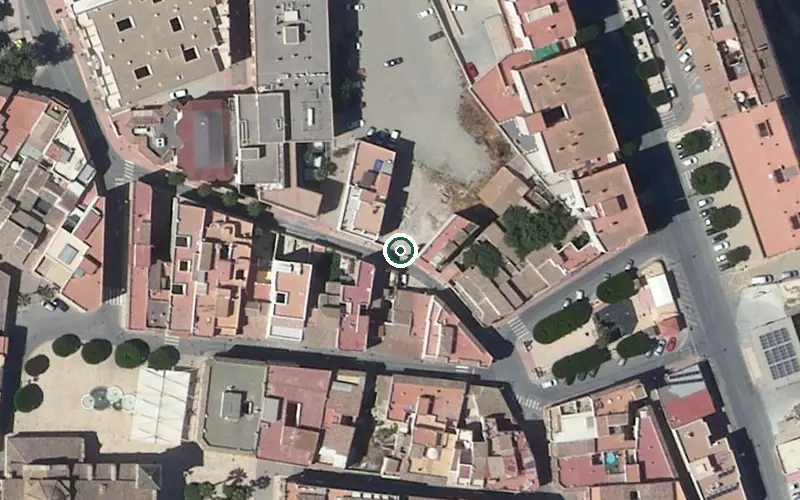 Vista aérea de la ubicación de Centro Residencial para Mayores Ángeles Parra