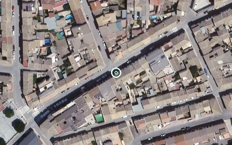 Vista aérea de la ubicación de Centro de Día de Mayores Cuatro Hermanas S.c.a.