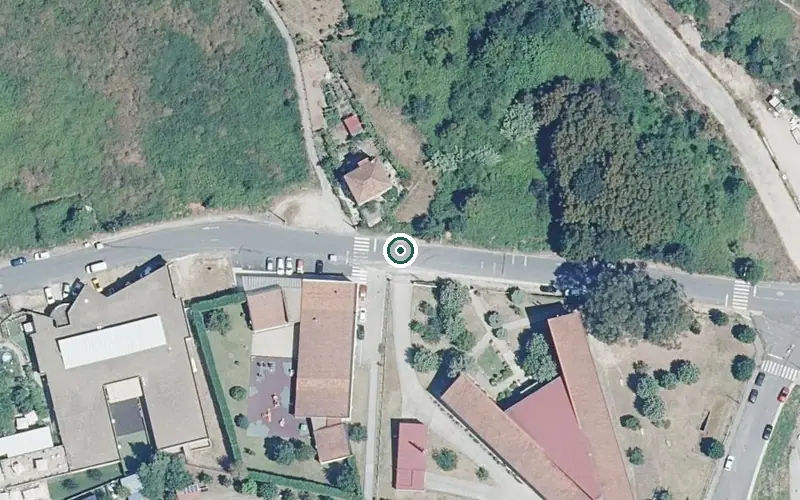 Vista aérea de la ubicación de Residencia Virgen Blanca