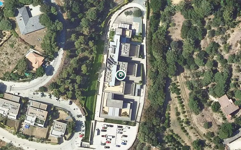 Vista aérea de la ubicación de Residència El Mirador