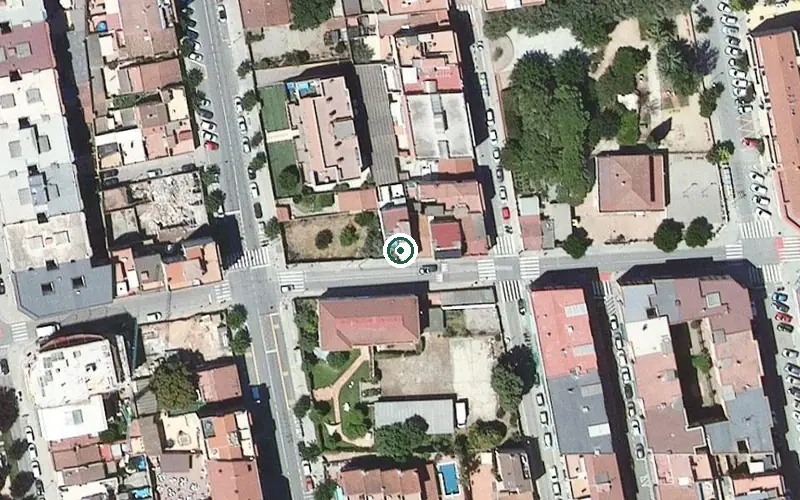 Vista aérea de la ubicación de Residència Verge de la Mercè i Sant Francesc d'Assís