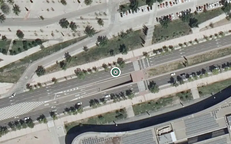 Vista aérea de la ubicación de Residencia de Personas Mayores Vitalia Expo