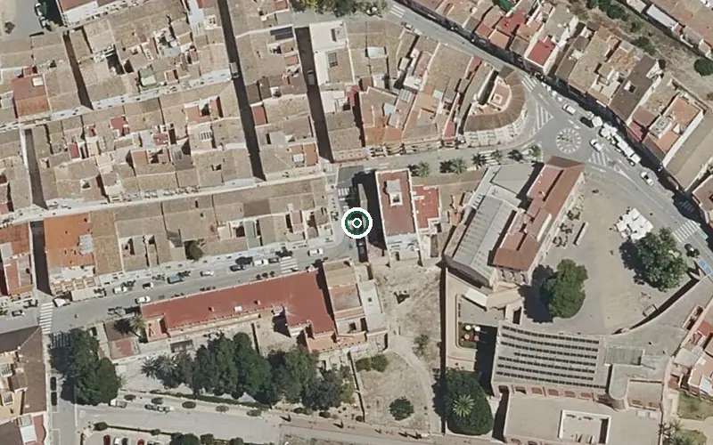 Vista aérea de la ubicación de Centro de Día para Personas Mayores Dependientes Teulada - Moraira