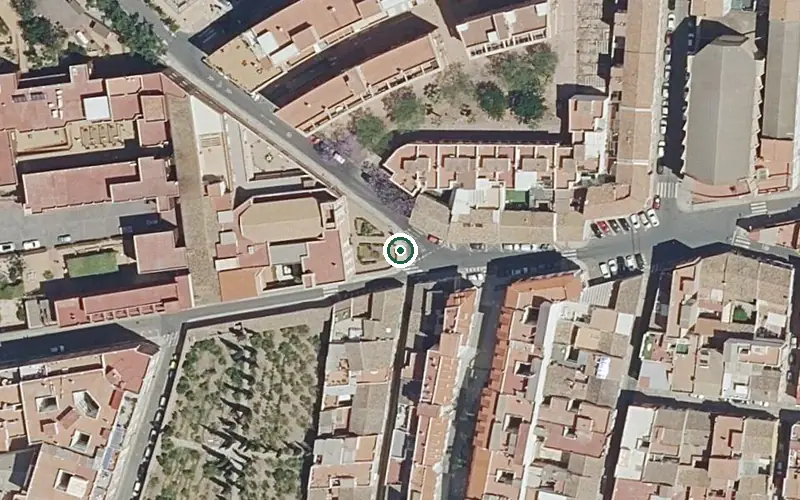 Vista aérea de la ubicación de Centro Residencial para Personas Mayores Nuestra Señora del Carmen