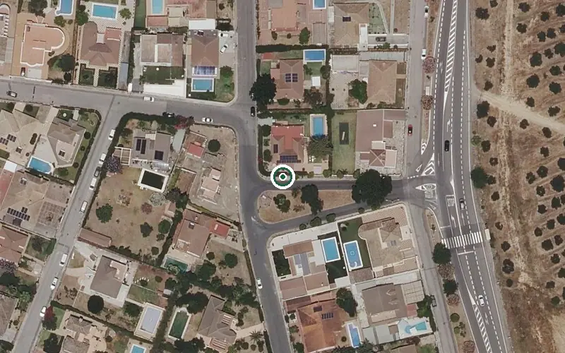 Vista aérea de la ubicación de Centro Residencial la Estrella