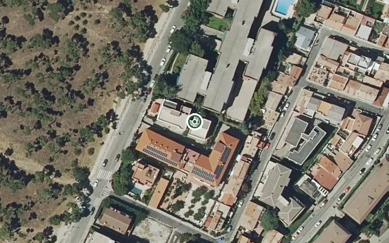 Vista aérea de la ubicación de Residencia Los Álamos