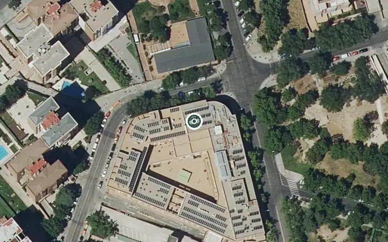 Vista aérea de la ubicación de Residencia Los Nogales Puerta de Hierro (Plan Velocidad)