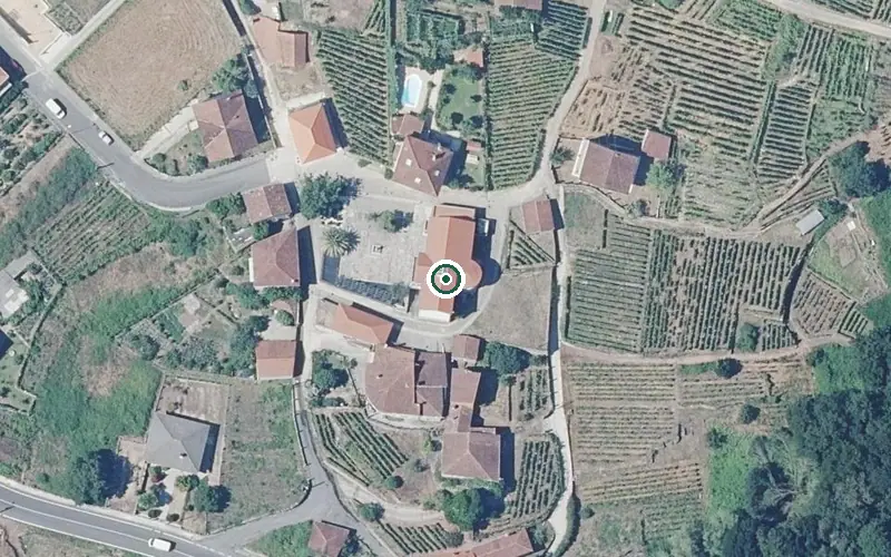 Vista aérea de la ubicación de Residencia Nosa Señora do Socorro