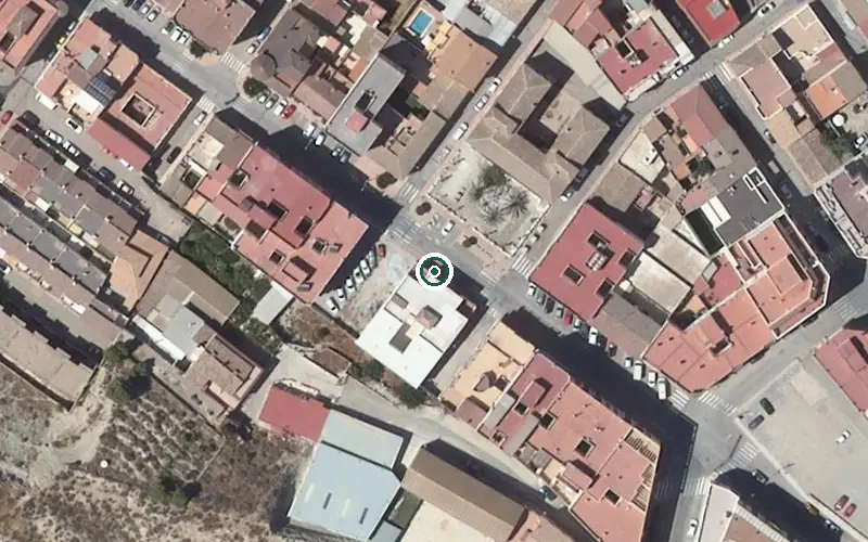Vista aérea de la ubicación de Centro de Día para Personas Mayores Manuela Cortés