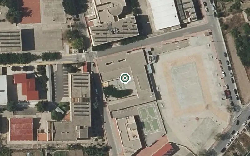 Vista aérea de la ubicación de Residencia de Ancianos Santa Teresa
