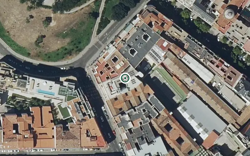 Vista aérea de la ubicación de Residencia Jardines de Sabatini