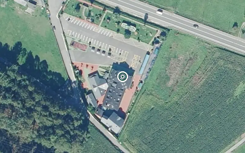 Vista aérea de la ubicación de Residencia Gerontológica Rio Mayor