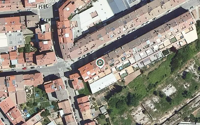 Vista aérea de la ubicación de Centre de dia Estic amb tu
