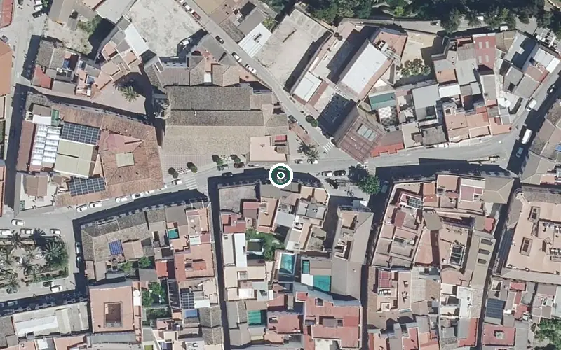 Vista aérea de la ubicación de Hospital y Asilo Santísimo Cristo de los Remedios