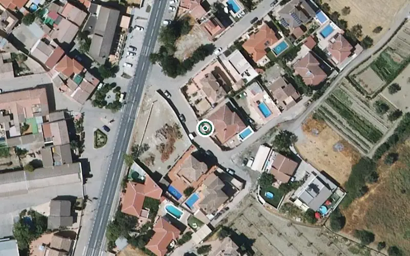 Vista aérea de la ubicación de Centro Residencial para Mayores Alhendín Teresa Montes