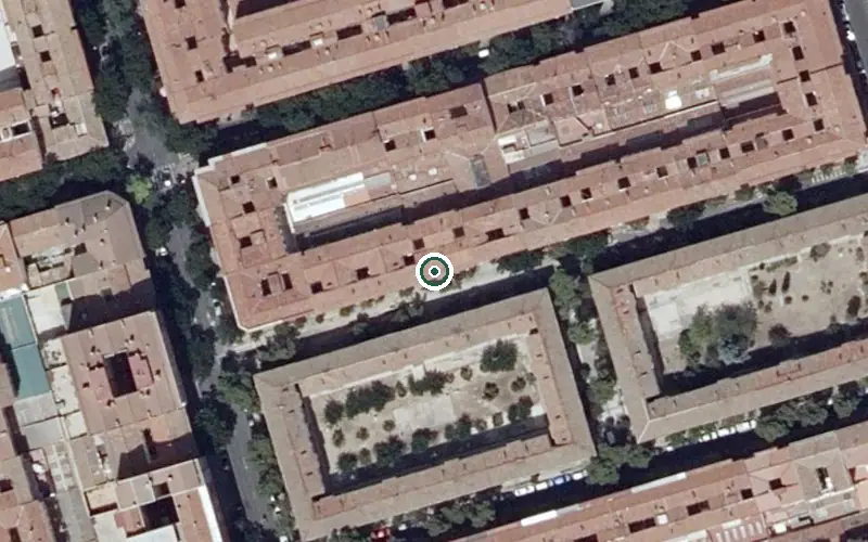Vista aérea de la ubicación de Centro de Día el Jardin de las Delicias