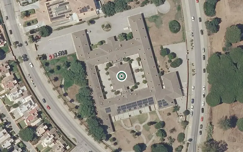 Vista aérea de la ubicación de Residencia para Personas Mayores Asistidas
