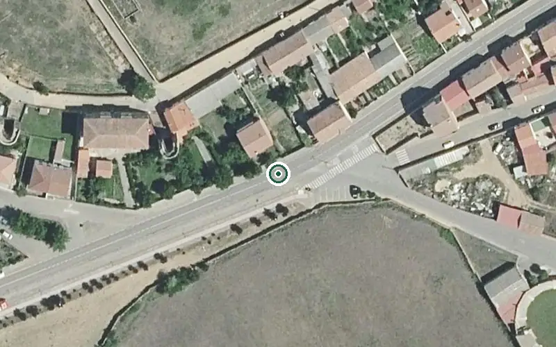 Vista aérea de la ubicación de Residencia de Personas Mayores Mansilla de las Mulas