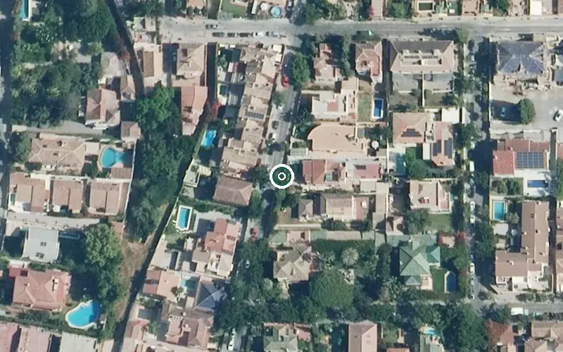 Vista aérea de la ubicación de Residencia de la Tercera Edad Doña Emilia
