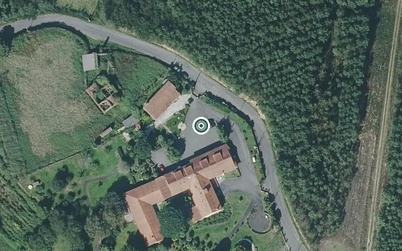Vista aérea de la ubicación de Residencia Puentevea