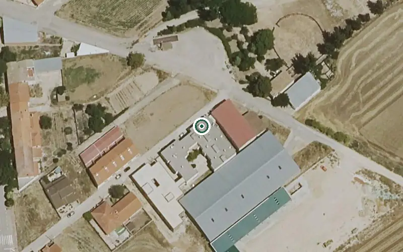 Vista aérea de la ubicación de Residencia de Mayores Municipal San Antonio de Padua