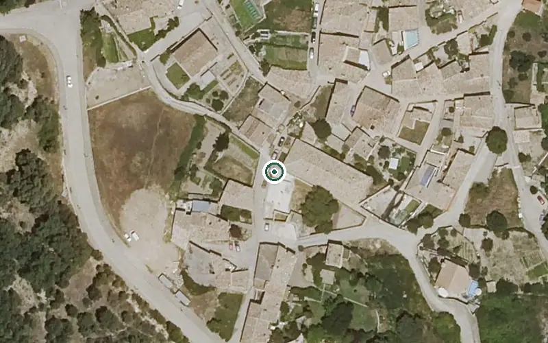 Vista aérea de la ubicación de Vivienda de Mayores Municipal